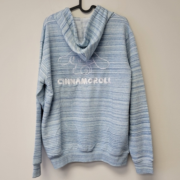 Sanrio Cinnamoroll Hooded Jacket Blue Stripe L - Picture 2 of 9